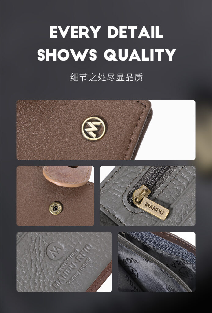 RFID Protected Snap Button Closure Mandu Branded Original Leather Wallet with Branded Gift Box
Brand: Mandu