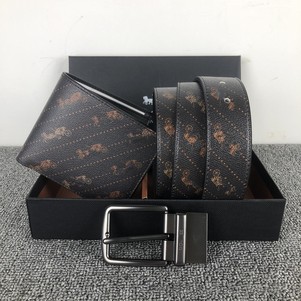 Combo-offer LV Artificial Leather Wallet & Belt For Men - Men's Accessories  BD