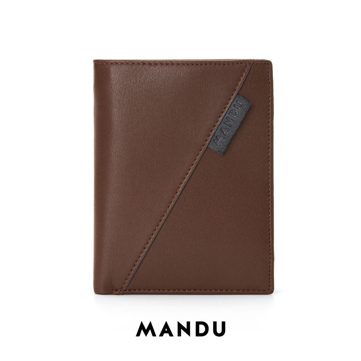 Mandu Branded Premium Quality Original Leather Vertical Wallet