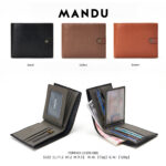 RFID Protected Mandu Branded Original Leather Wallet with Branded Gift Box