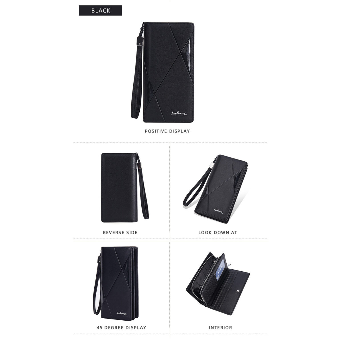 Baellerry Branded Top-Quality Large Space Long Wallet