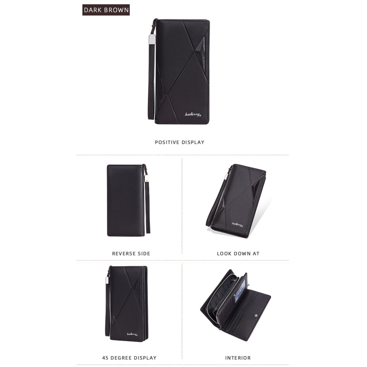 Baellerry Branded Top-Quality Large Space Long Wallet